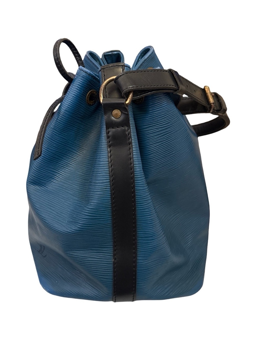 Louis Vuitton Blue Epi Noe Leather Crossbody with Black Trim - Picture 15 of 16